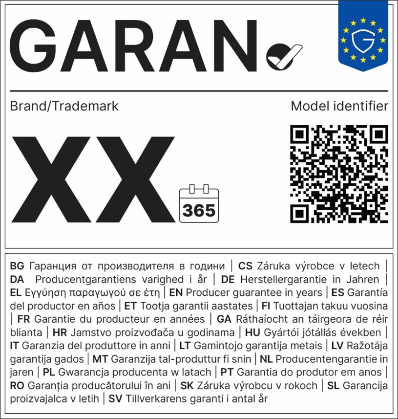EU harmonised GARAN label